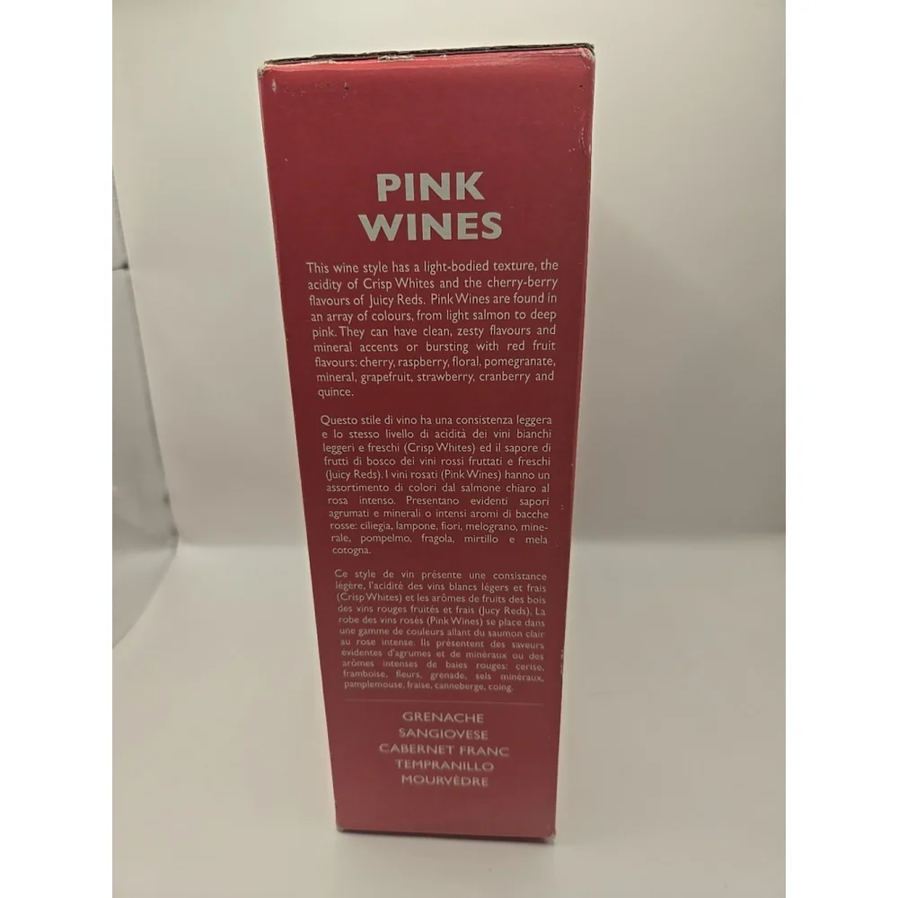 Luigi Bormioli Pink Wine Crystal Glasses Set Of‎ 2 11.5oz
